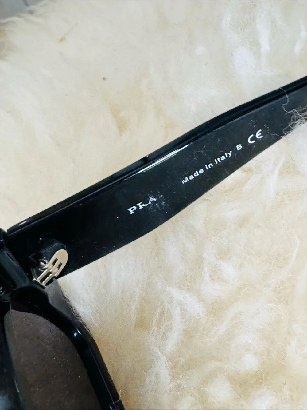 ORIGINAL Prada Men’s Black Slim Rectangular Sunglasses